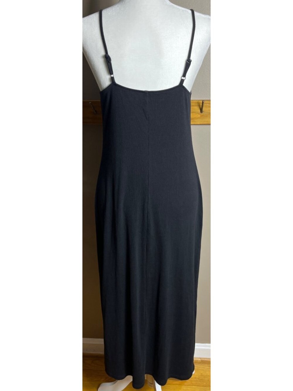 Old Navy Dress Minimalist Midi Spaghetti Strap Rib Knit Basic Layers Cami Wom S - Picture 2 of 8